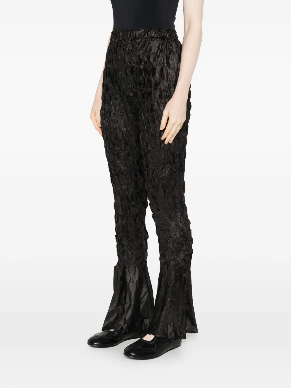  Gongdid Design Ruffled Trousers - Black 