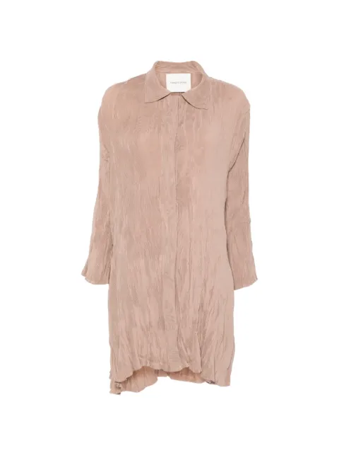 Gongdid Design robe-chemise courte à design plissé