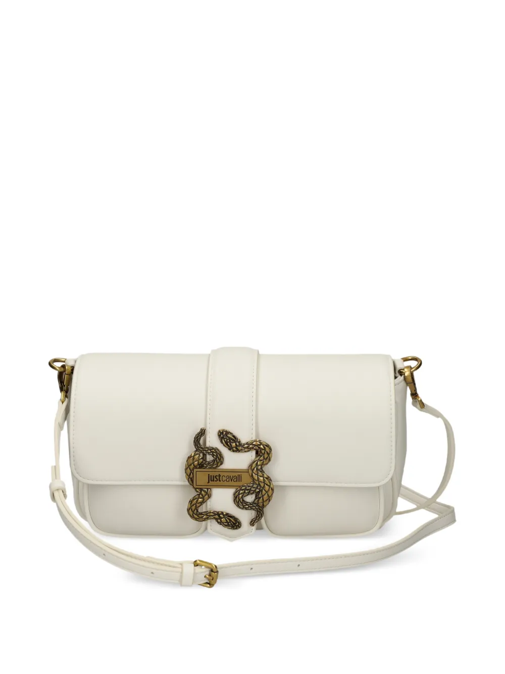 Just Cavalli Tas met slangengesp Wit