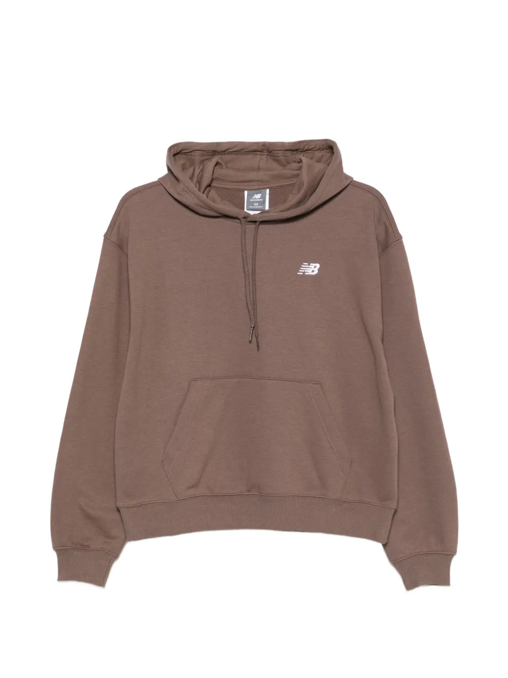 New Balance logo-detail hoodie - Marrone