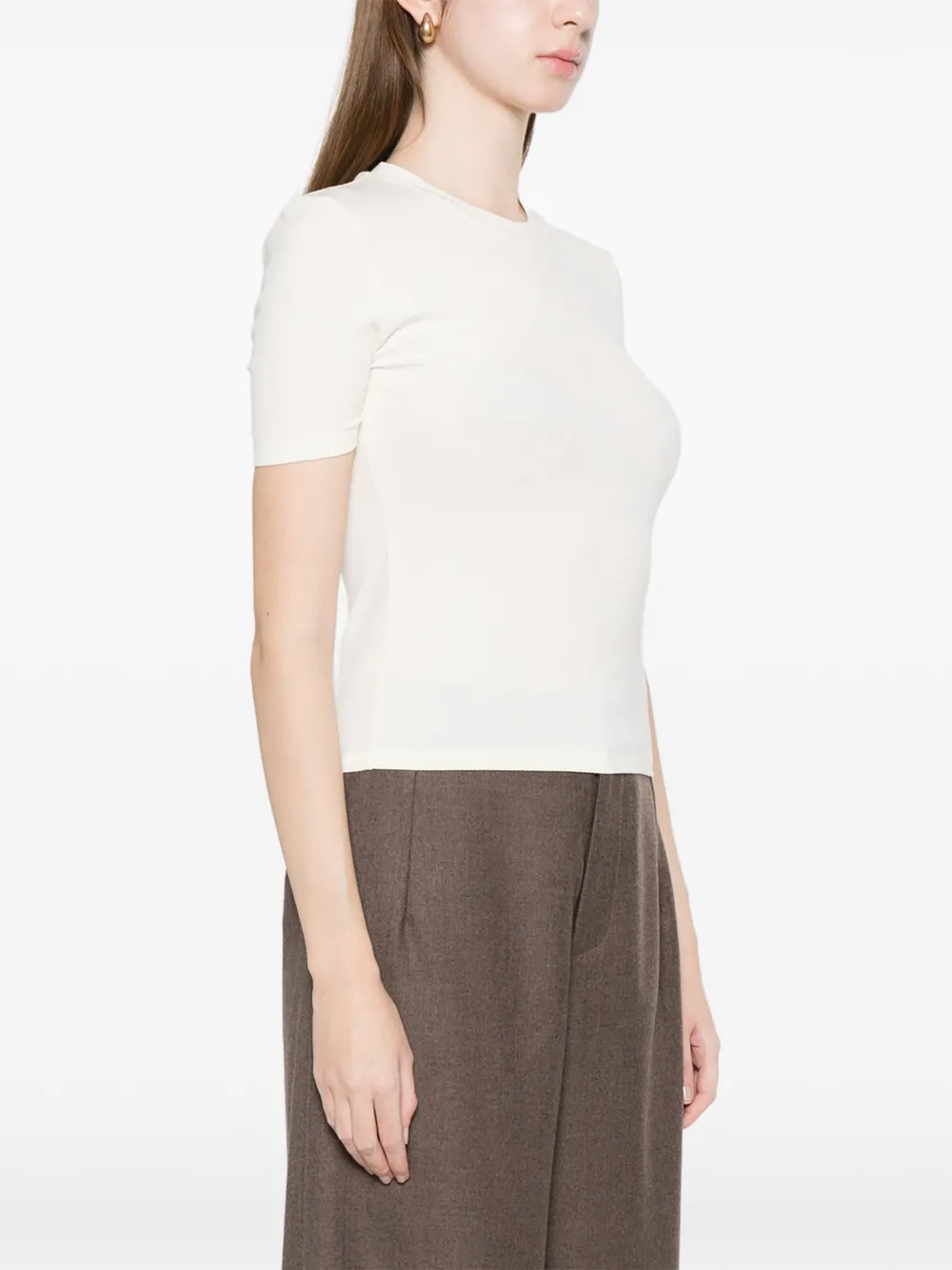  Calvin Klein Ribbed T-shirt - Neutrals 