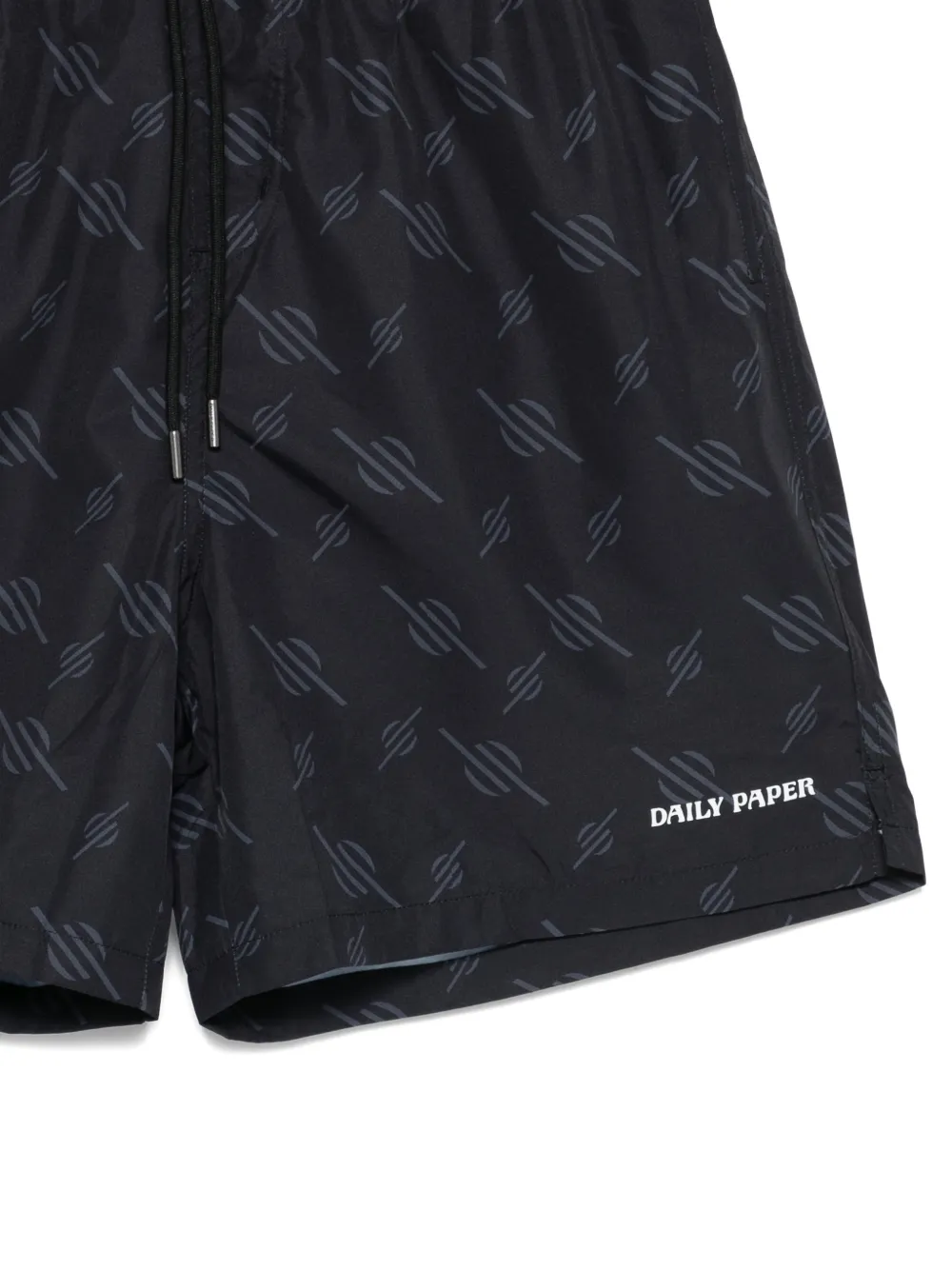  Daily Paper Patterned Swim Shorts - Black 
