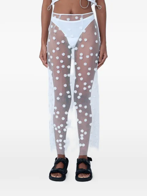 Cecilie Bahnsen floral-appliqué maxi skirt