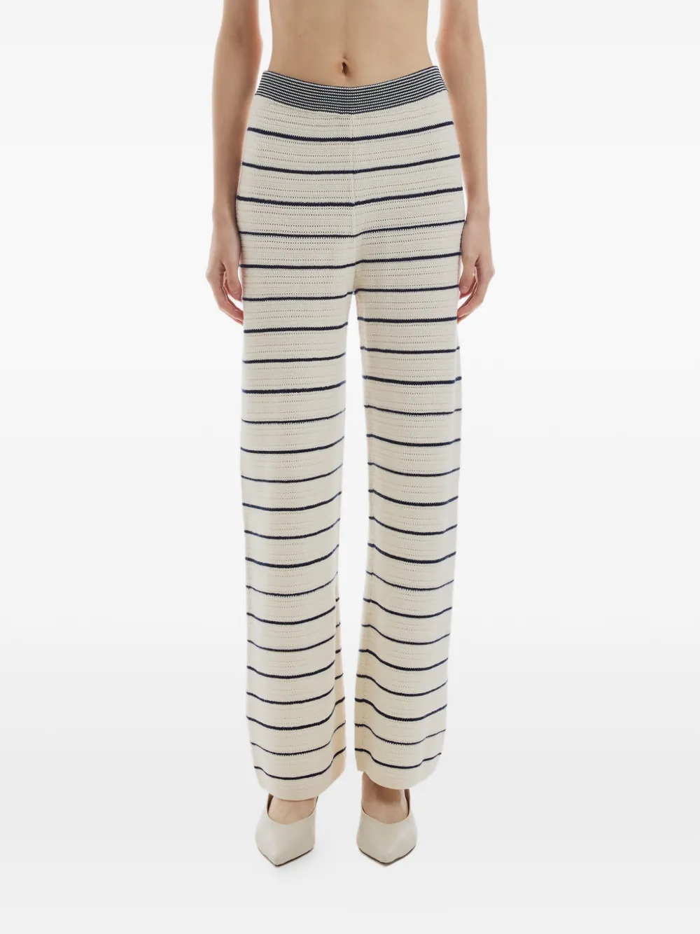 Crush Collection Pantaloni dritti a righe - Toni neutri
