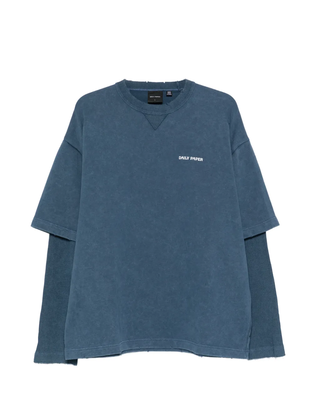 Daily Paper V-neck layered T-shirt - Blau
