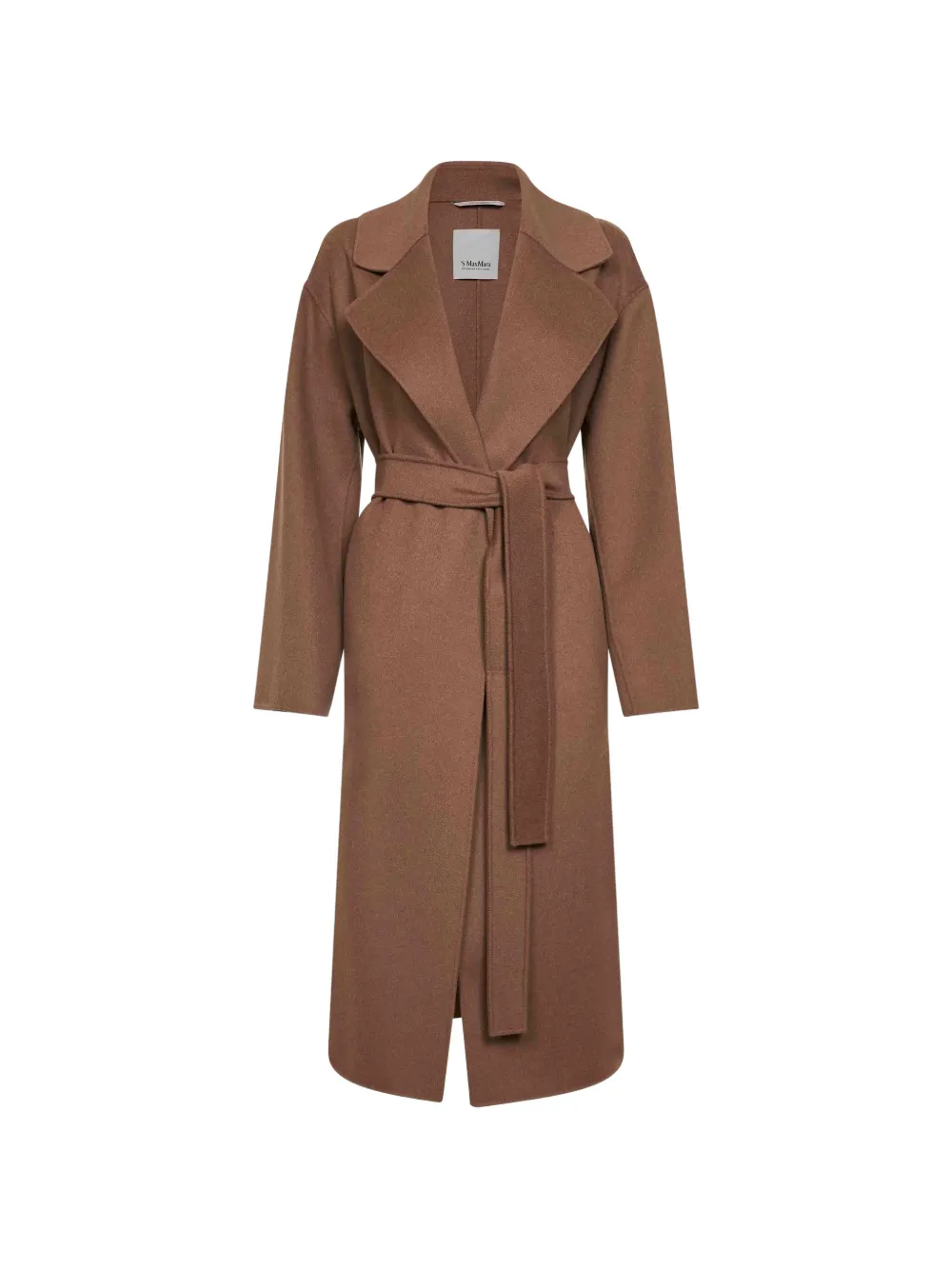 'S Max Mara wide-lapel belted coat - Marrone