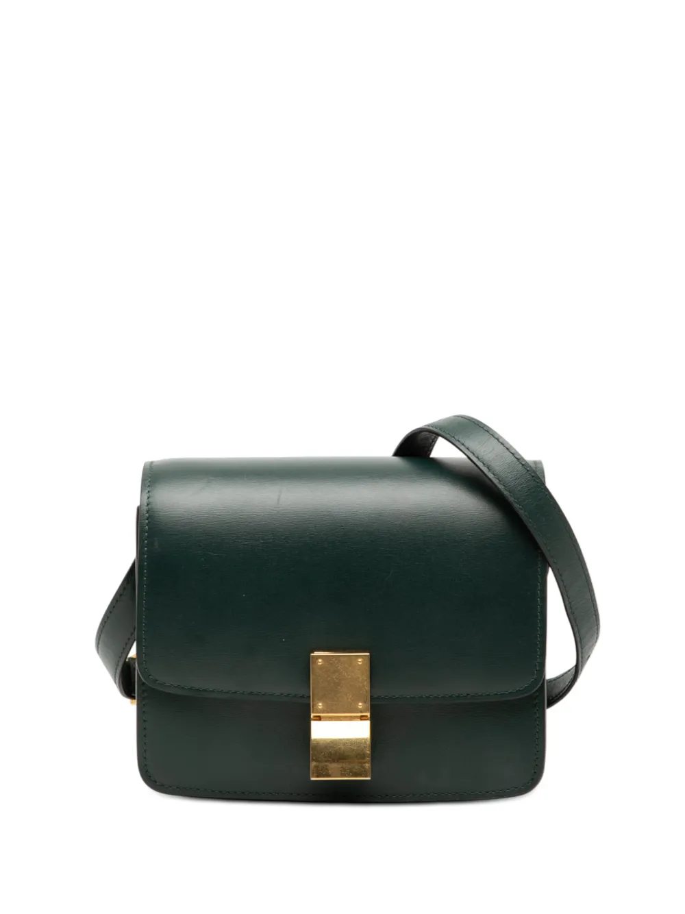 Celine Pre-Owned Borsa a tracolla Classic Box piccola in pelle di vitello 2010-2026 - Verde