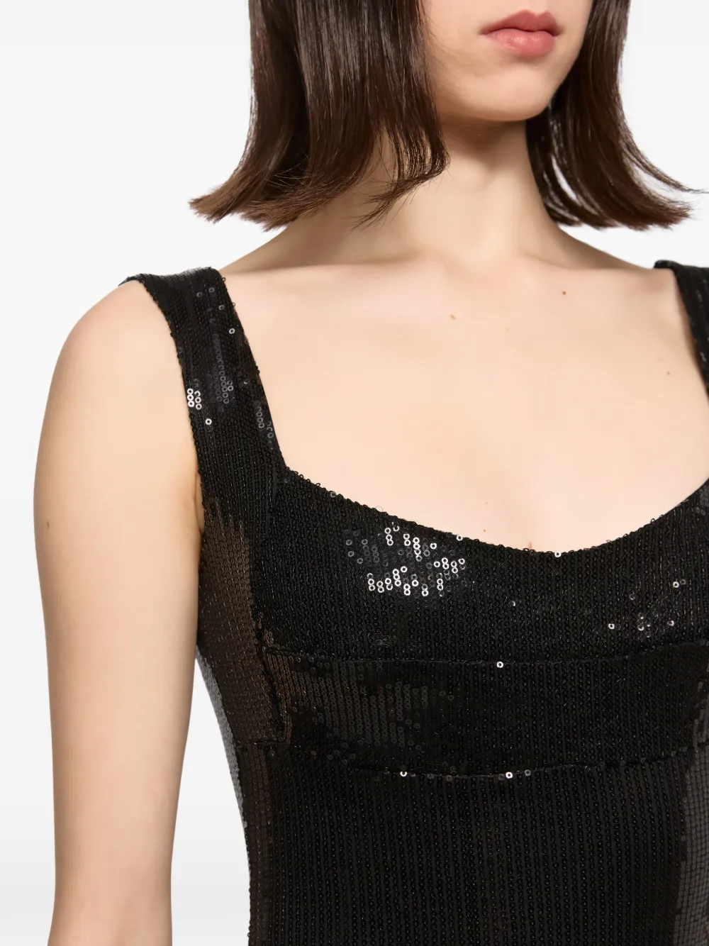 Atu Body Couture Top met pailletten Zwart