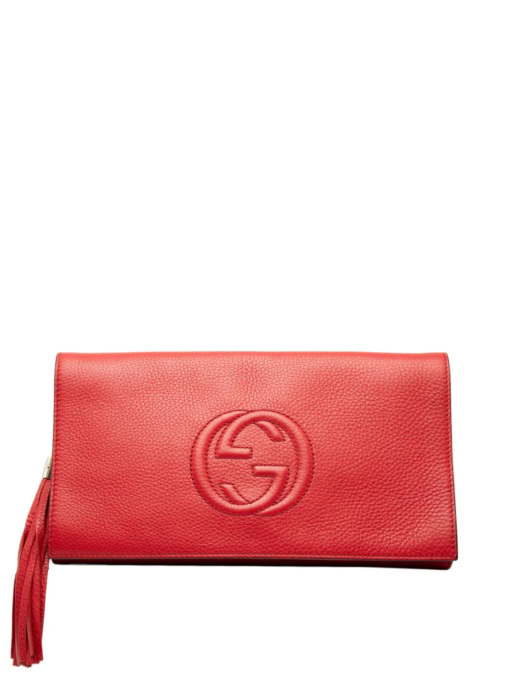 Gucci Pre-Owned 2000-2015 Leather Soho Disco clutch bag - Rosso