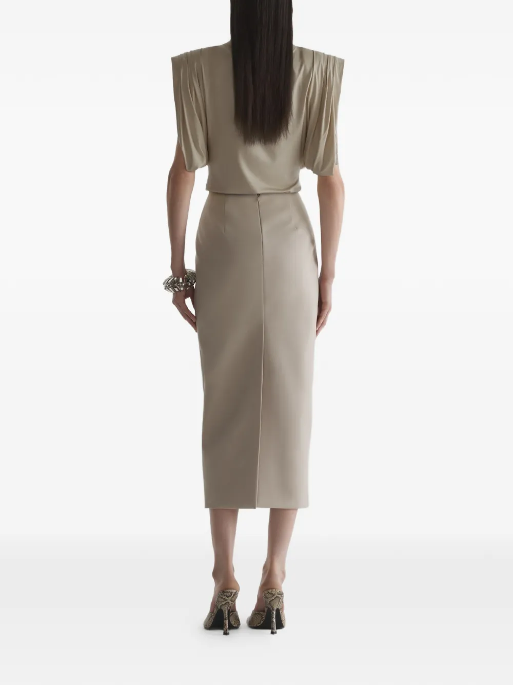 Mugler Jersey blouse Beige