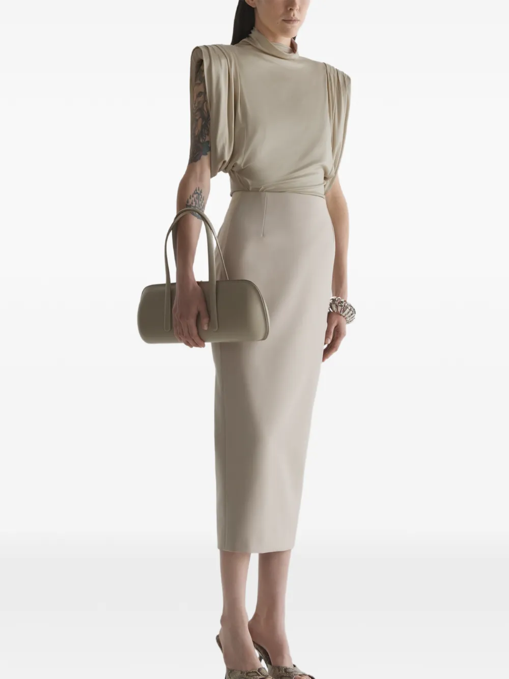 Mugler Jersey blouse Beige