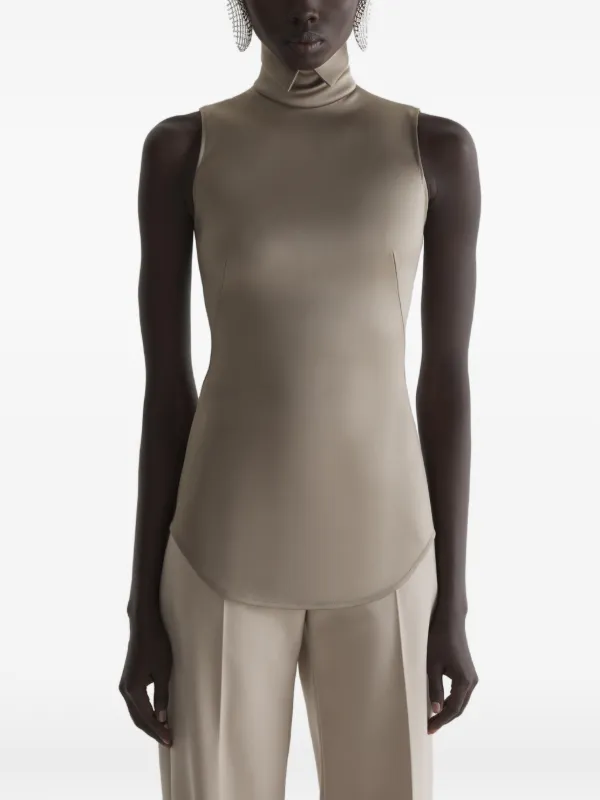 Mugler Tuxedo Top in Neutrals