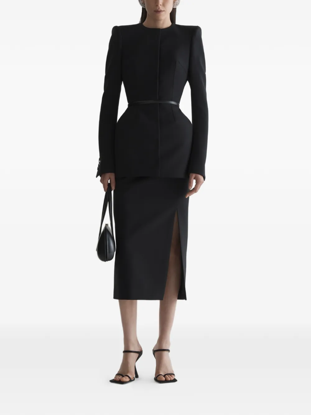  Mugler Hourglass Jacket - Black 