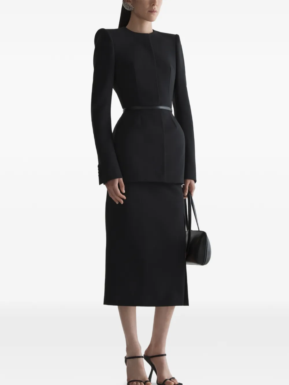  Mugler Hourglass Jacket - Black 