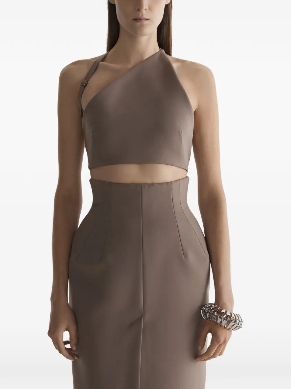 Mugler Top corto - Marrone