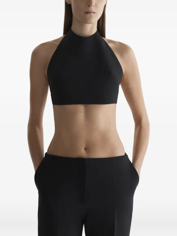 Mugler Cropped Top in Black