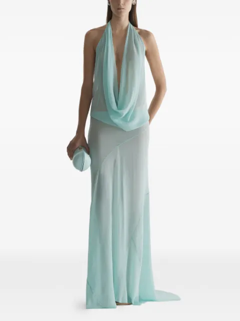 Mugler halterneck draped dress