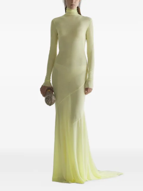 Mugler vestido de fiesta con cuello de tortuga