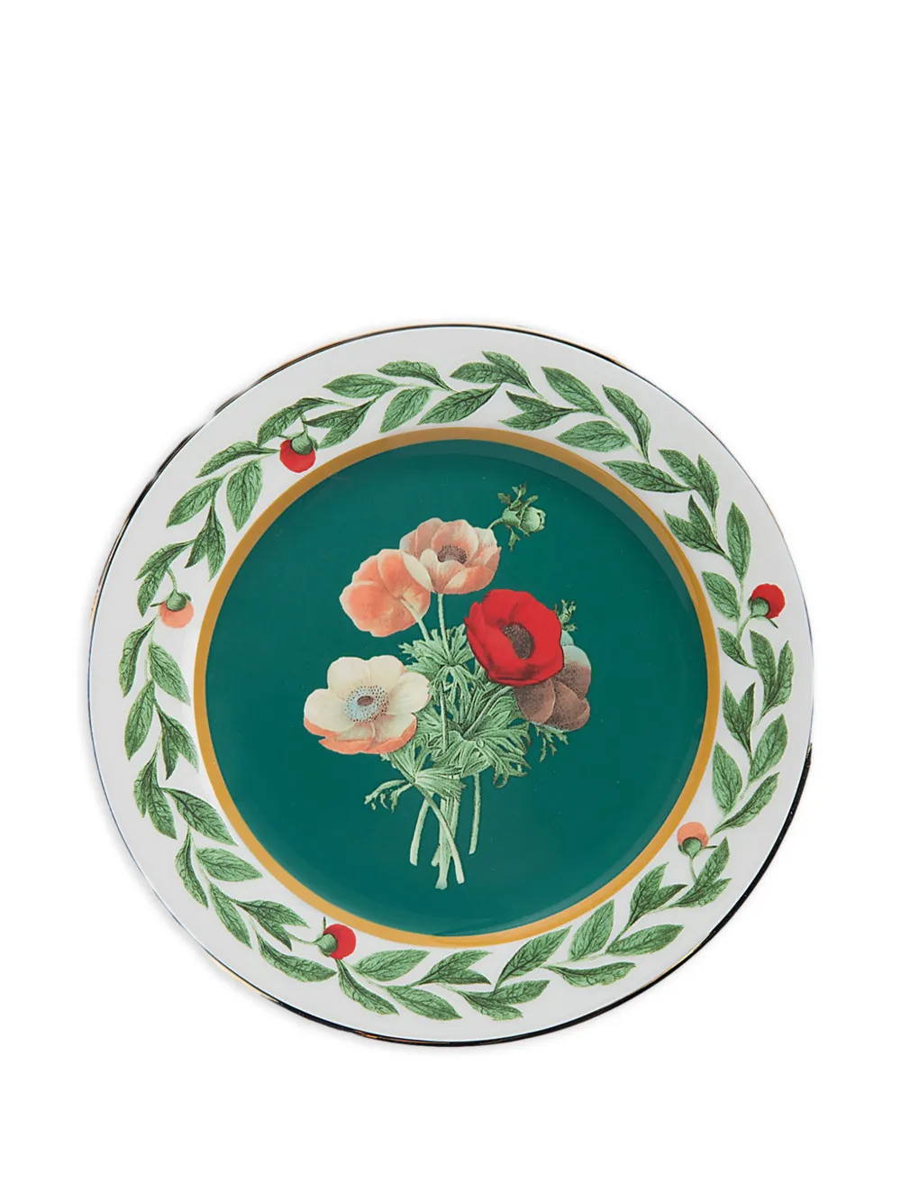La DoubleJ floral-motif plate (set of two) - Verde