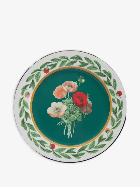 La DoubleJ floral-motif plate (set of two)