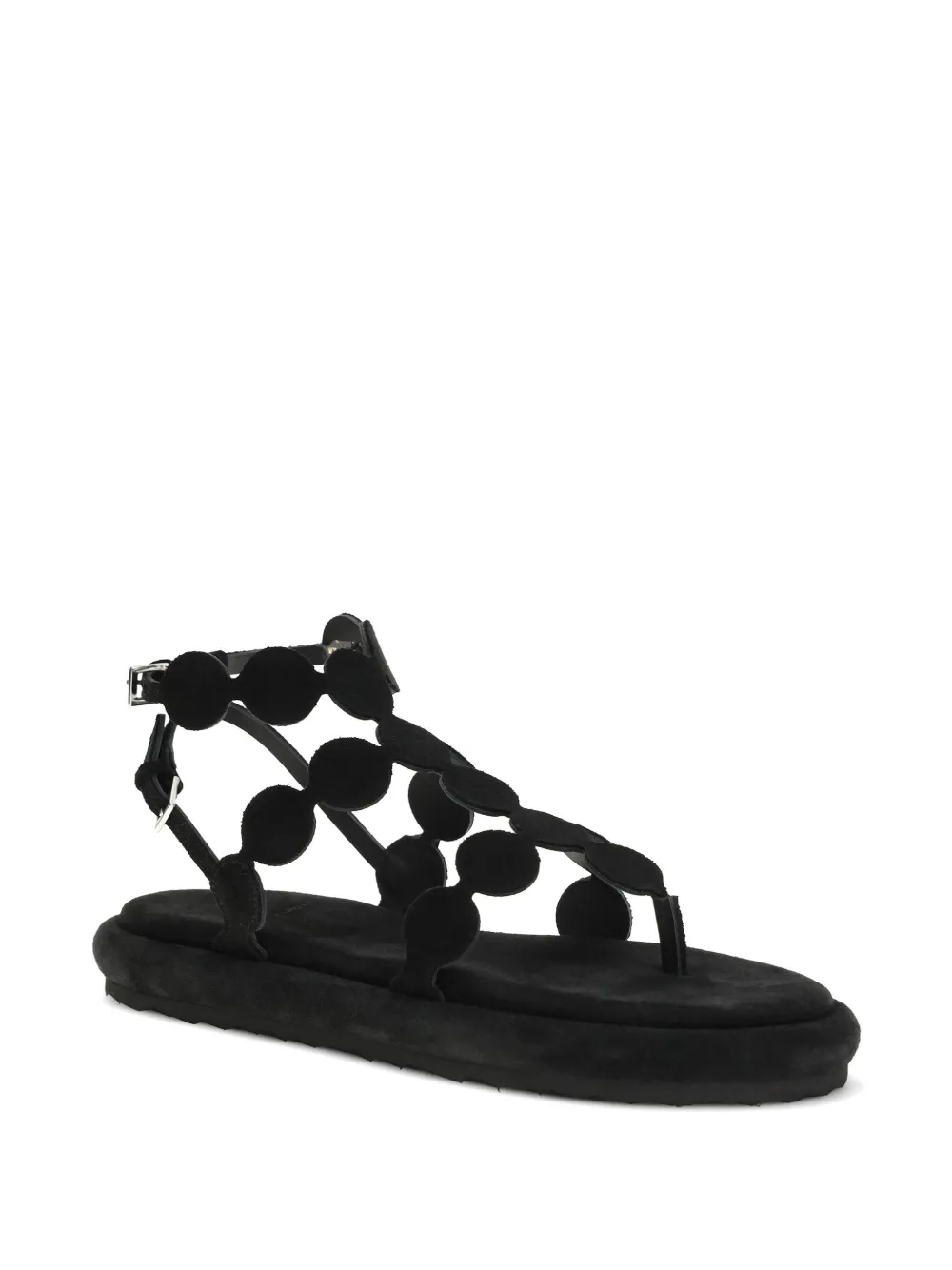 Pierre Hardy geometric cage suede sandals Zwart