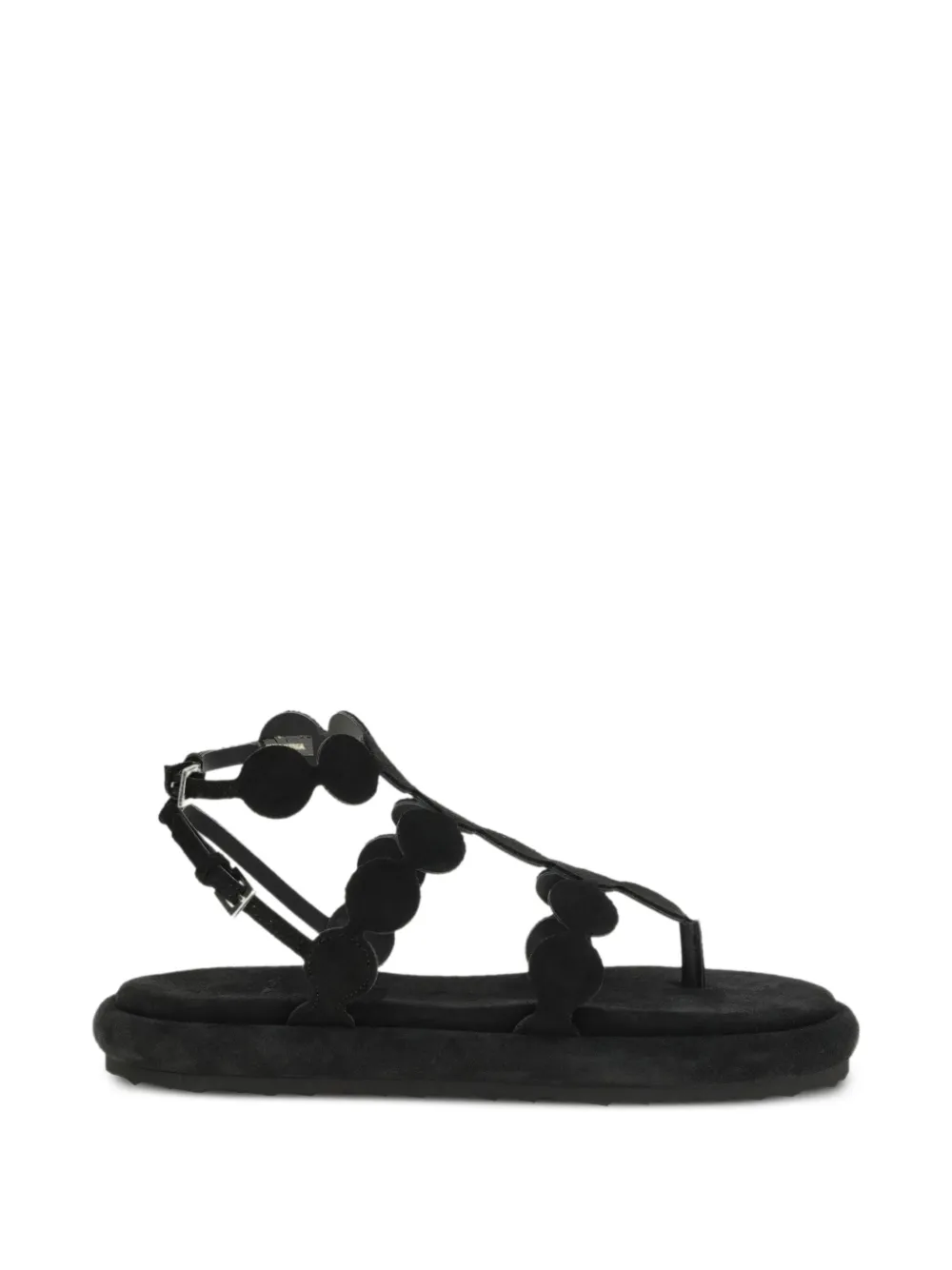 Pierre Hardy geometric cage suede sandals - Nero