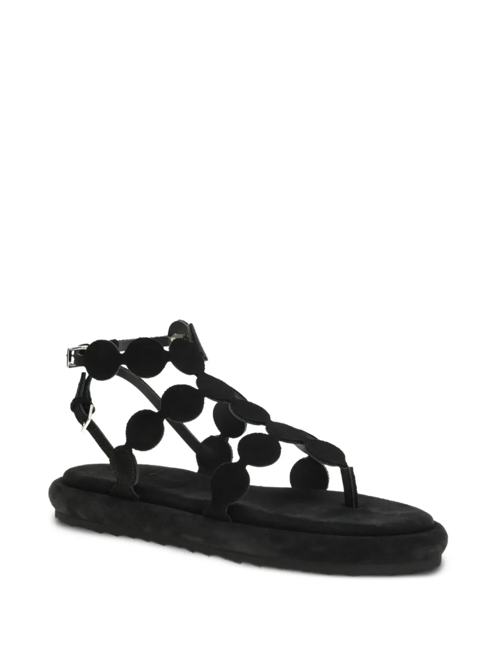  Pierre Hardy Geometric Cage Suede Sandals - Black 