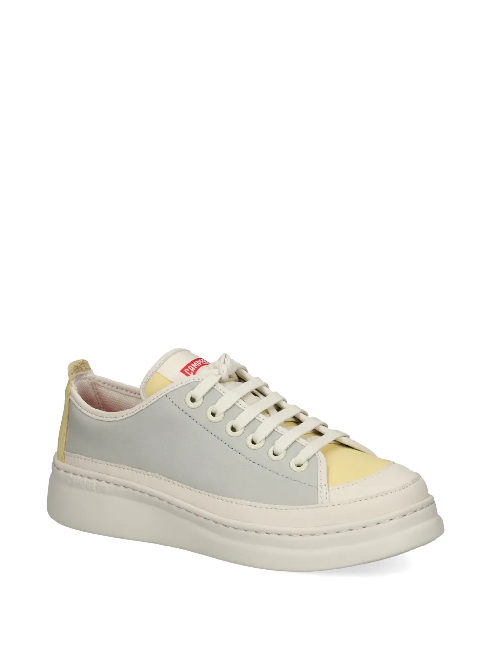 Camper Twins platform leather sneakers Geel