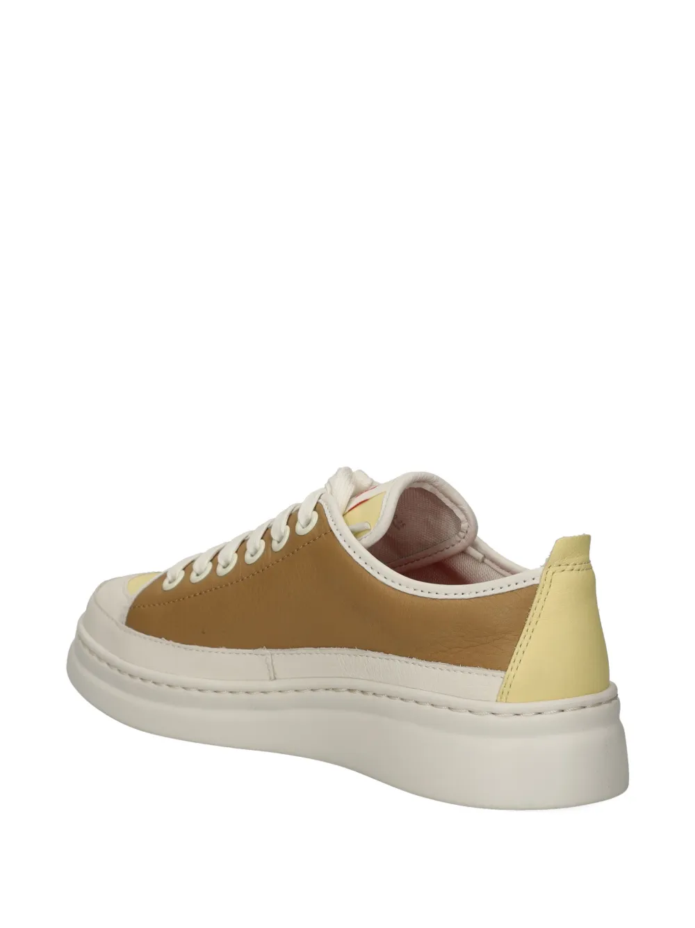 Camper Twins platform leather sneakers Geel