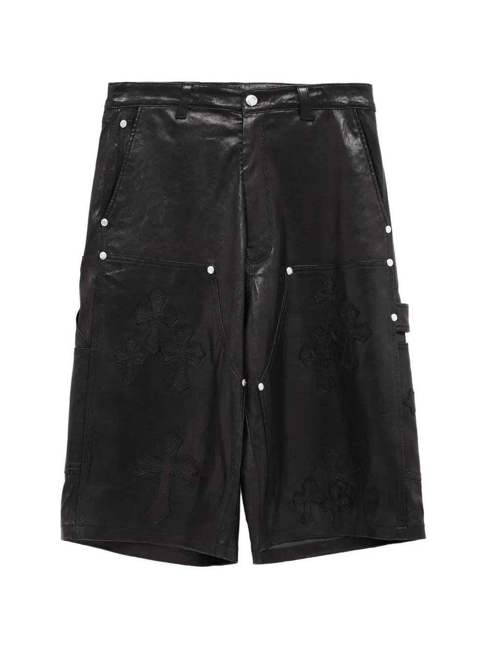 Amal Guessous cross-motif shorts - Black