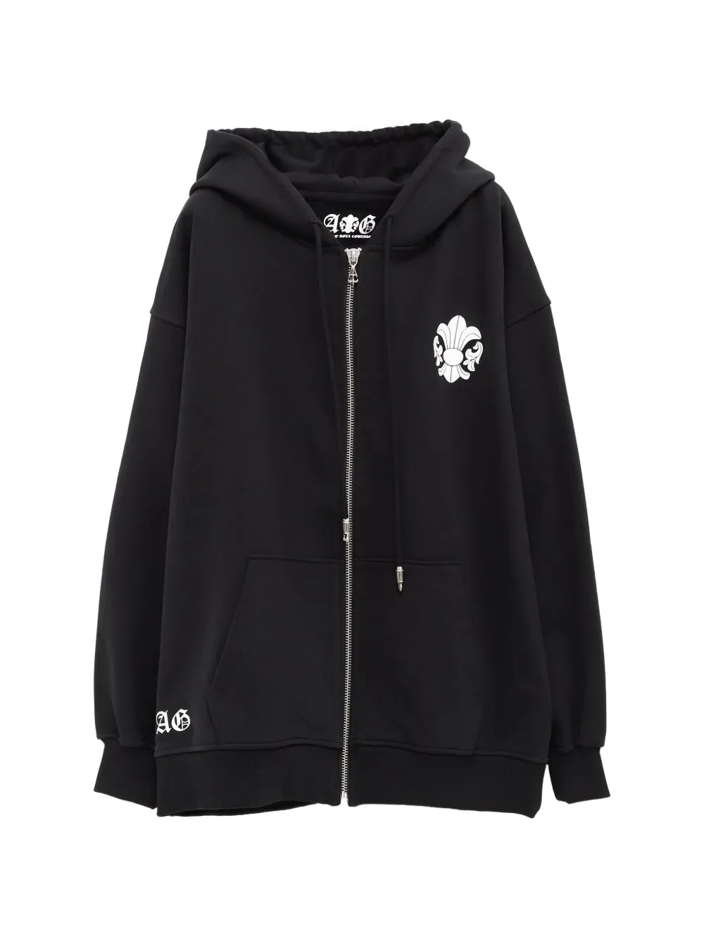 Amal Guessous zip-up hoodie - Black