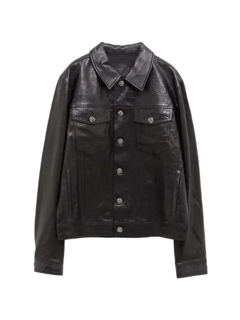 Amal Guessous crocodile-effect shirt