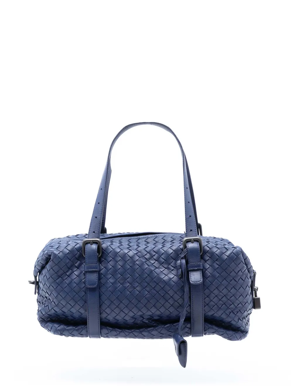 Bottega Veneta Pre-Owned Borsa a spalla Montaigne in nappa con motivo Intrecciato 2012-2025 - Blu