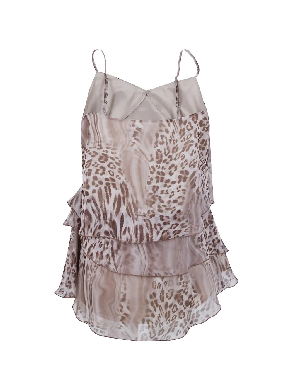  Blugirl Ruffled Animal-print Top - Neutrals 