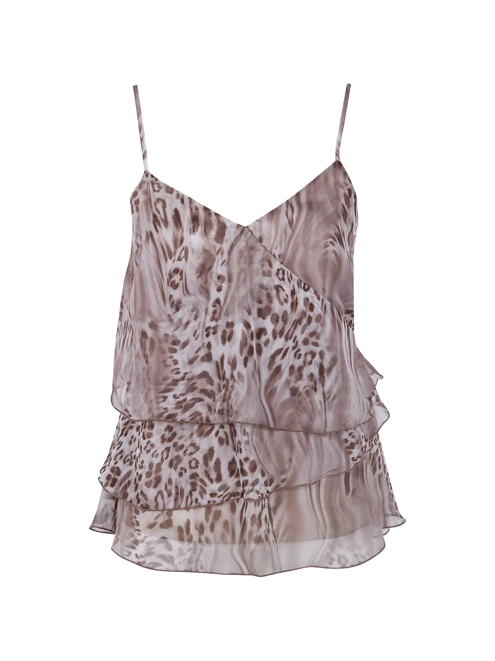 Blugirl ruffled animal-print top - Toni neutri