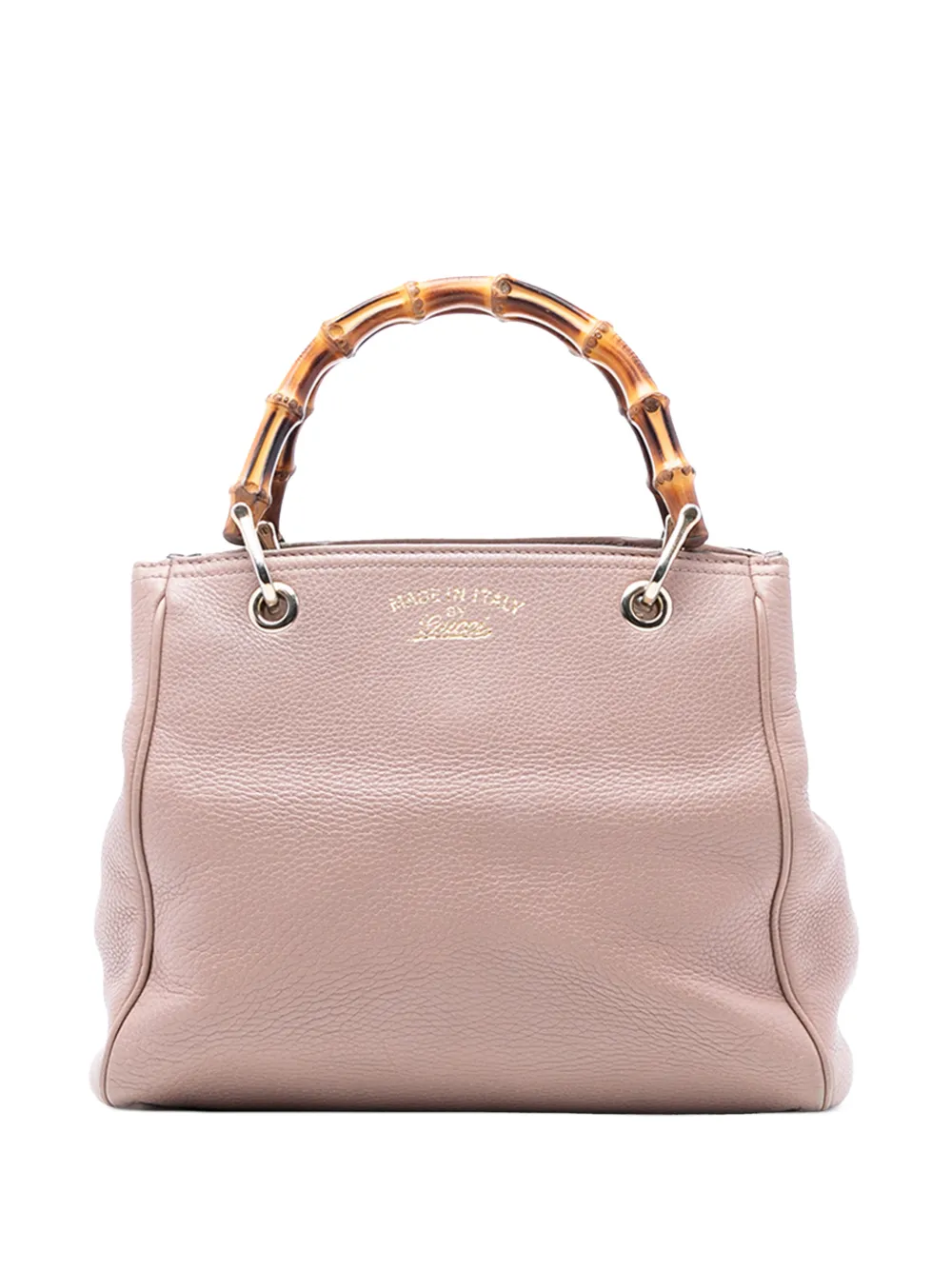 Gucci Pre-Owned 2016-2026 Small Calfskin Bamboo Shopper satchel - Rosa