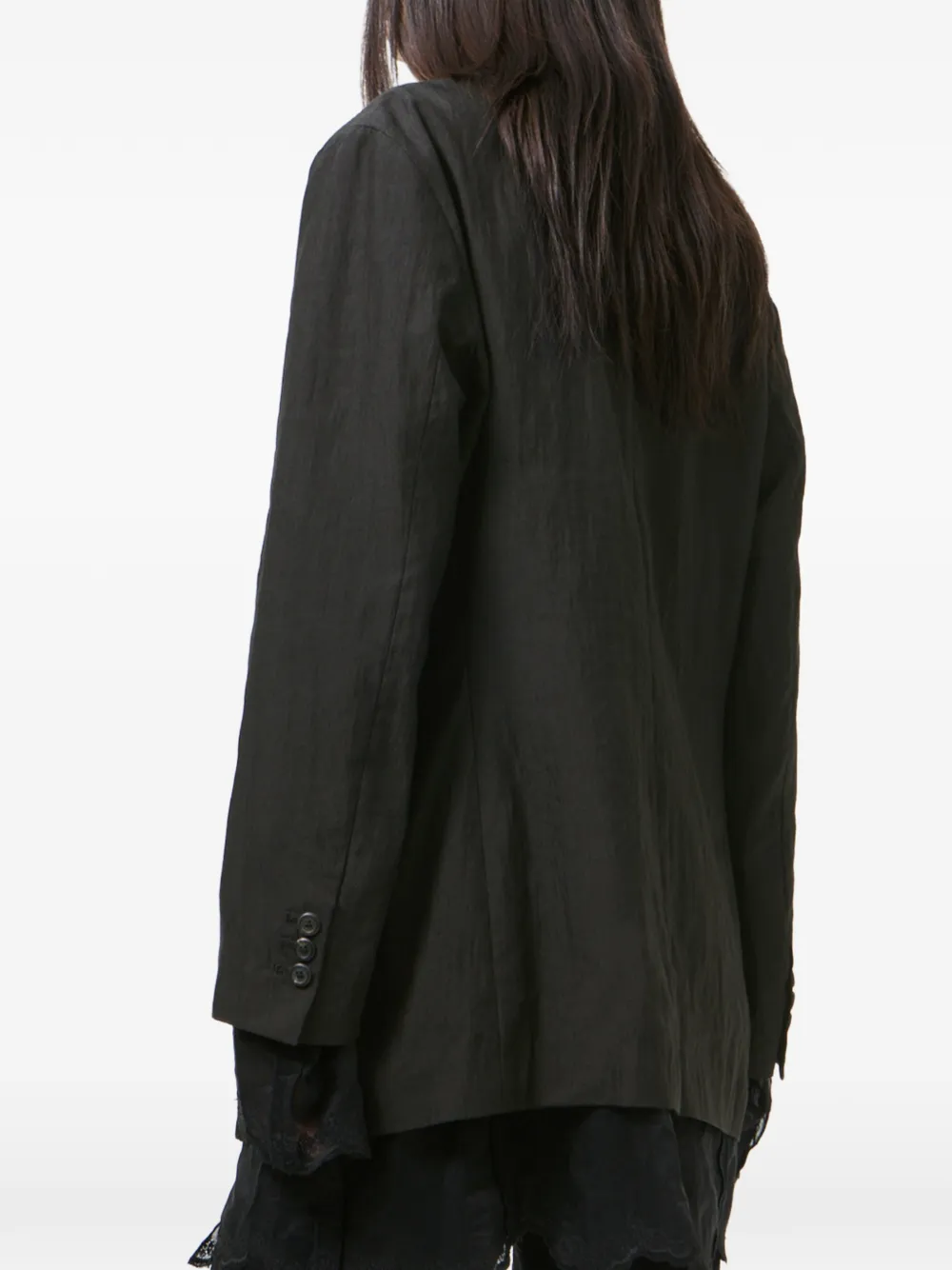 OUR LEGACY Reversible Drip Blazer in Black, view 5