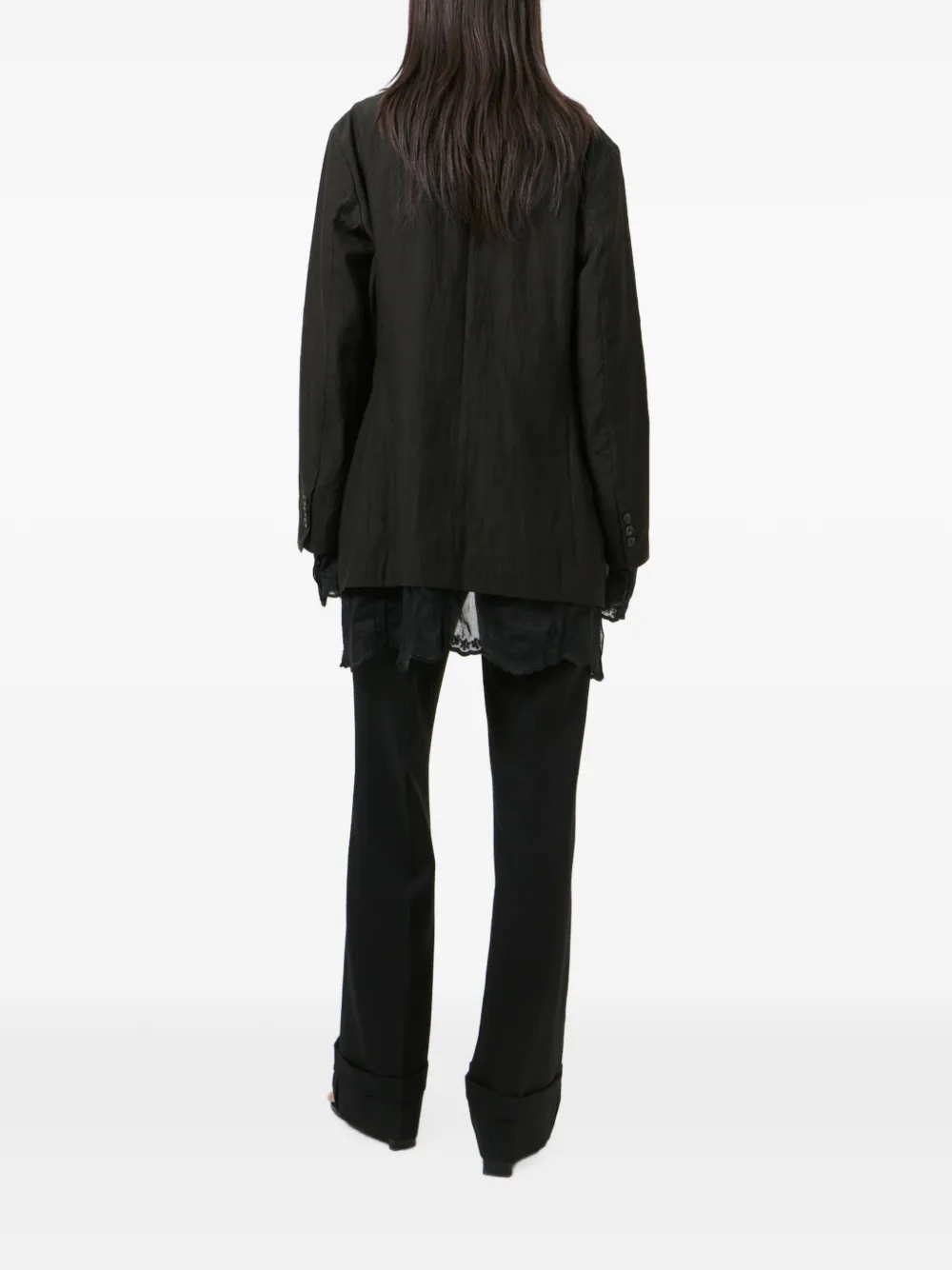 OUR LEGACY Reversible Drip Blazer in Black, view 3