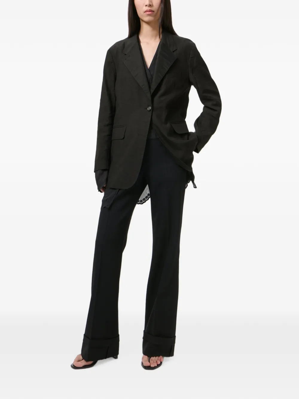 OUR LEGACY Reversible Drip Blazer in Black, view 2