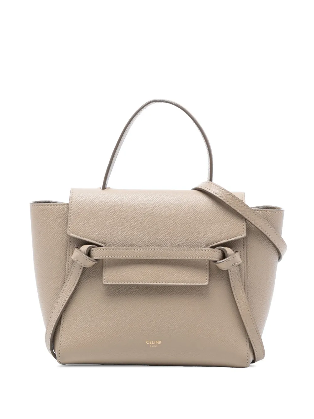 Celine Pre-Owned 2018 Nano Grained Calfskin Belt Bag satchel - Marrone