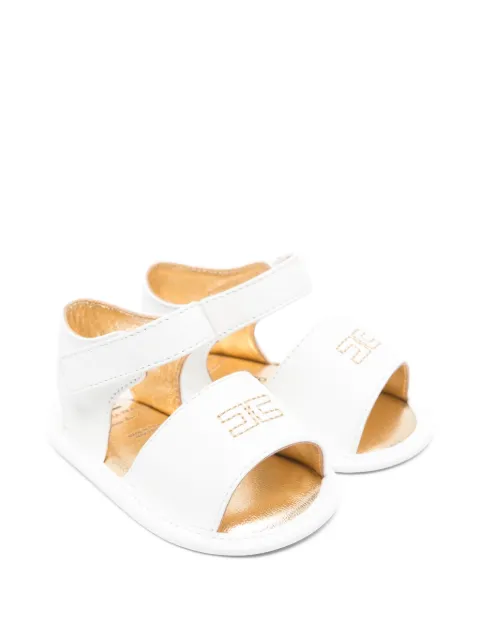 Elisabetta Franchi La Mia Bambina logo-embroidered sandals