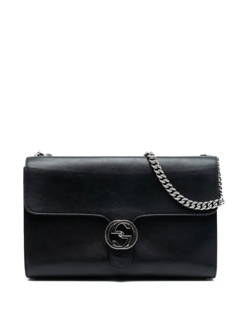 Gucci Pre-Owned bolsa crossbody Dollar mediana de piel con G entrelazada 2016-2026