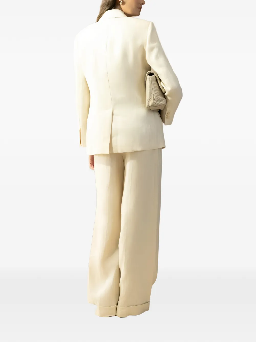 Button-Fastening Fitted Jacket