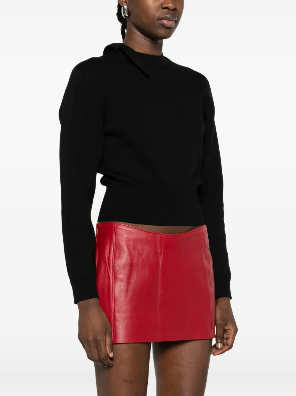  Givenchy Jersey Con Lazo En El Cuello - Negro 