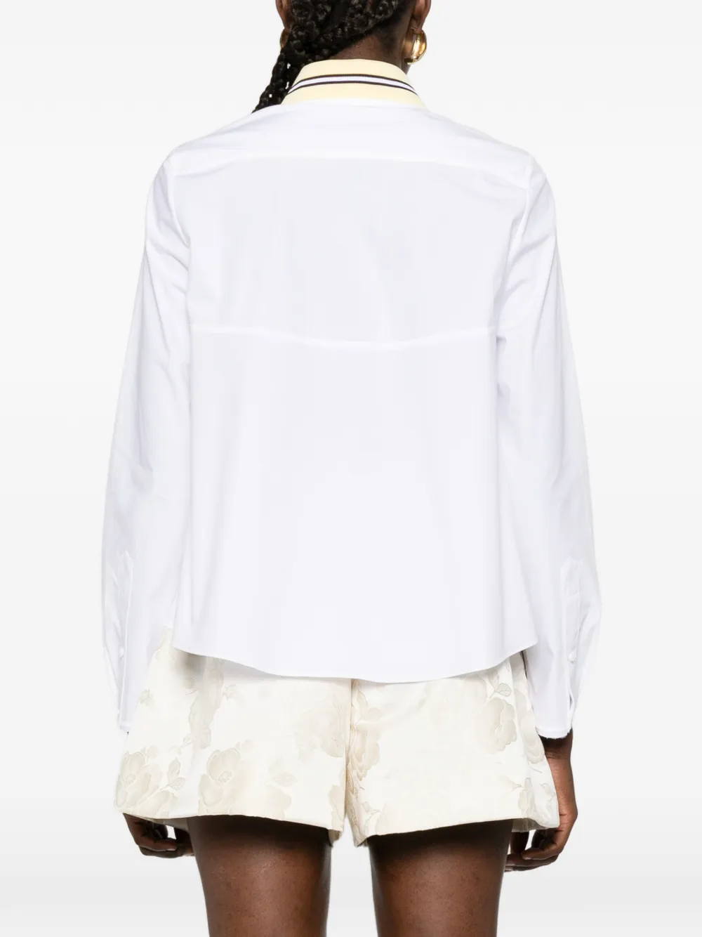 Dorothee Schumacher Power blouse met gestreepte kraag Wit