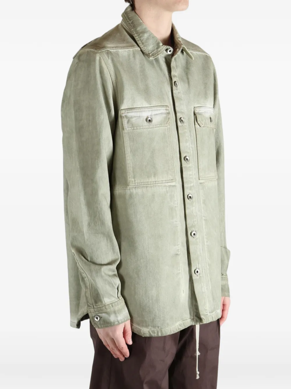 Rick Owens DRKSHDW Denim overhemd Groen