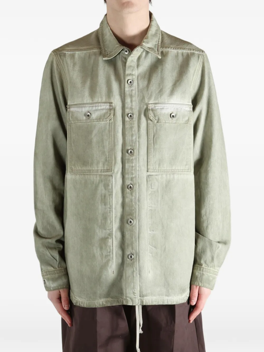 Rick Owens DRKSHDW Denim overhemd Groen