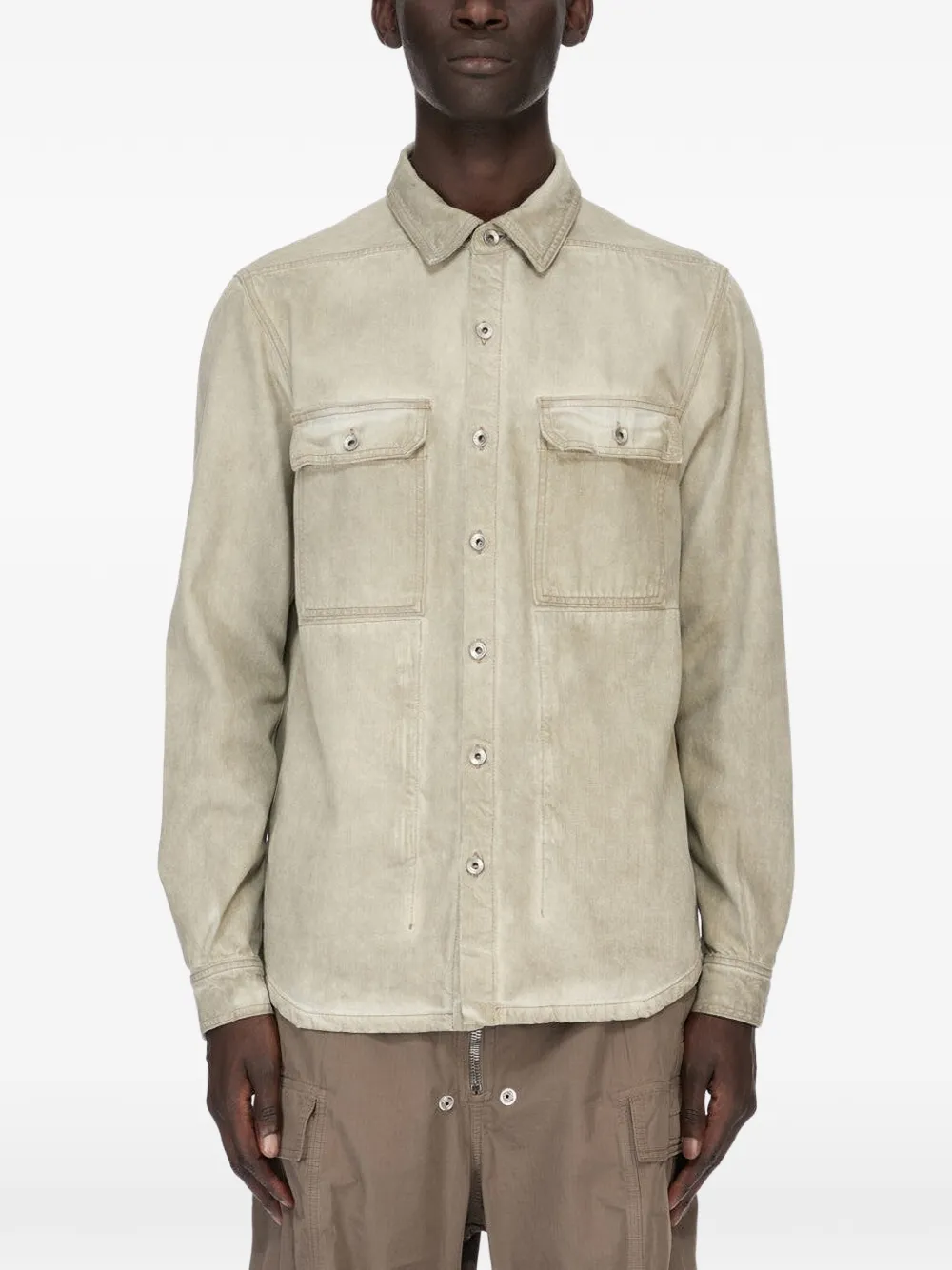 Rick Owens DRKSHDW Denim overhemd Groen