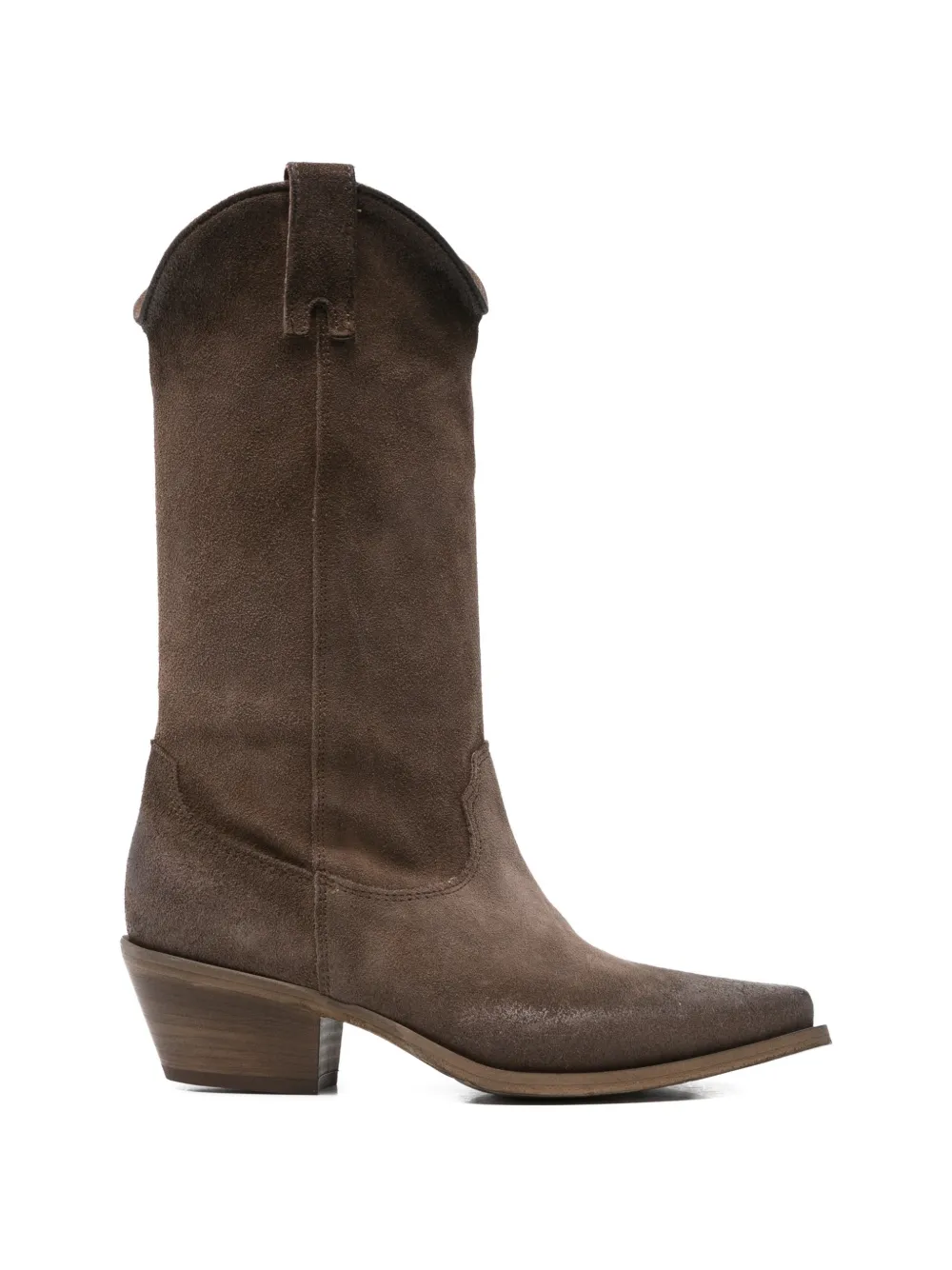 Metisse Pointed-toe Boots In Brown