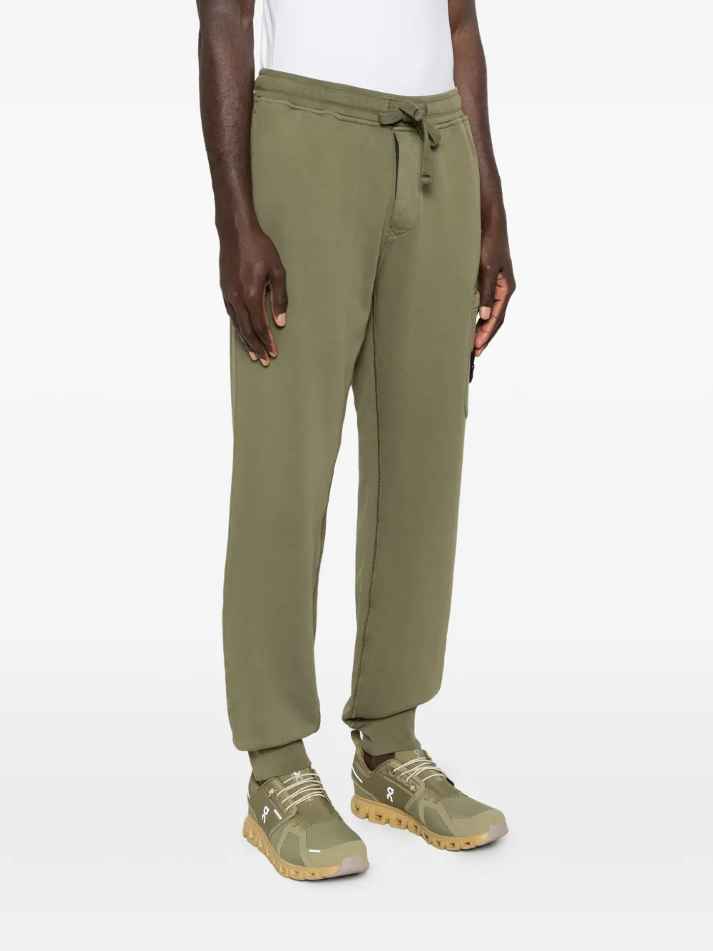  Stone Island Drawstring Cargo Trousers - Green 